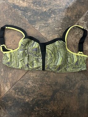 Le Mystere Neon Lime and Black Underwire Bra